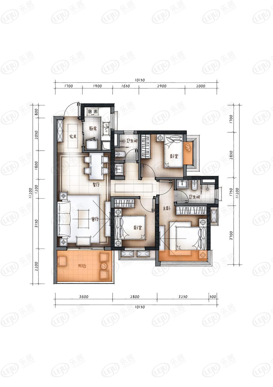 萬科洲表村回遷樣板房終于裝修完畢